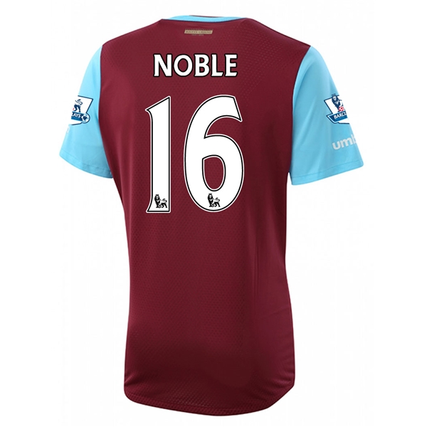 West Ham 2015-16 NOBLE #16 Home Soccer Jersey